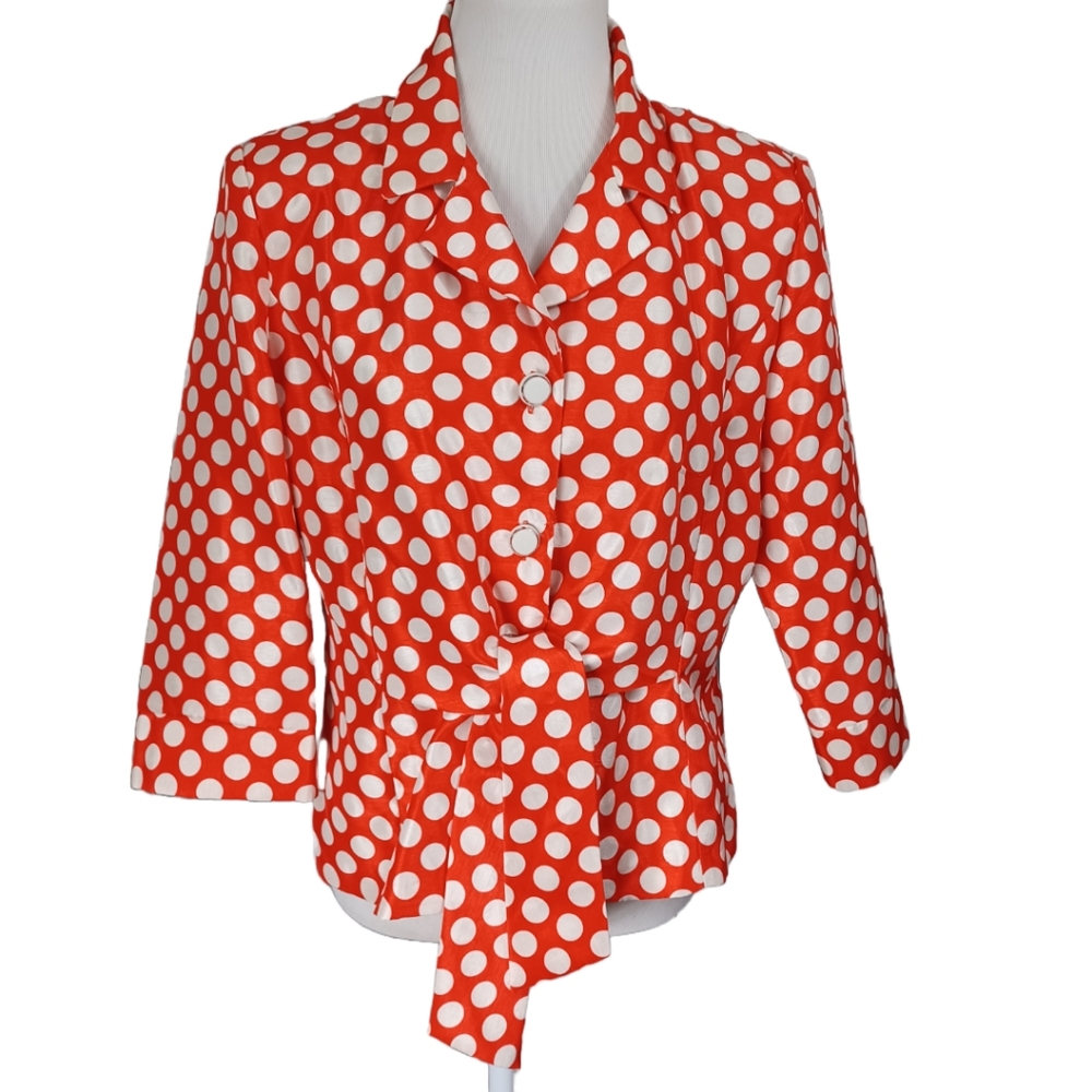 PERCEPTIONS NEW YORK  POLKA-DOT TOP SIZE 16